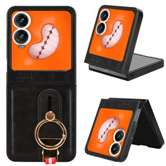 Wristband Leather Back Phone Case, For Tecno Phantom V Fold2, For Tecno Phantom V Fold, For Tecno Phantom V Flip2