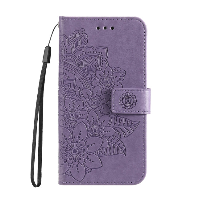 Seven-petal Flowers Embossing Leather Phone Case, For Google Pixel 8, For Google Pixel 7a, For Google Pixel 7 Pro, For Google Pixel  7
