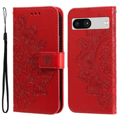 Seven-petal Flowers Embossing Leather Phone Case, For Google Pixel 8, For Google Pixel 7a, For Google Pixel 7 Pro, For Google Pixel  7