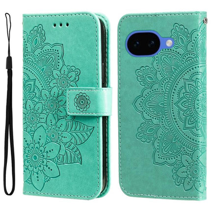 Seven-petal Flowers Embossing Leather Phone Case, For Google Pixel 11 Pro XL, For Google Pixel 11 / Pixel 11 Pro, For Google Pixel 10a, For Google Pixel 9a