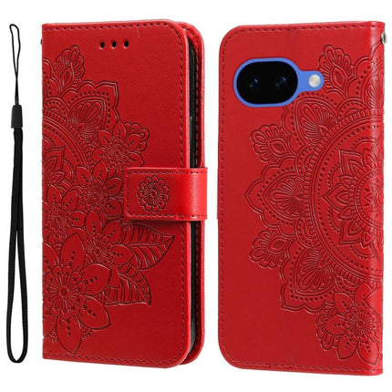 Seven-petal Flowers Embossing Leather Phone Case, For Google Pixel 11 Pro XL, For Google Pixel 11 / Pixel 11 Pro, For Google Pixel 10a, For Google Pixel 9a