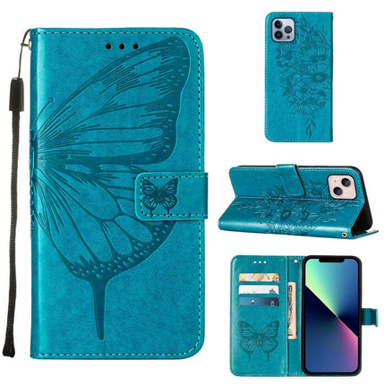 Embossed Butterfly Leather Phone Case, For iPhone 15 Pro Max, For iPhone 15 Pro, For iPhone 15 Plus