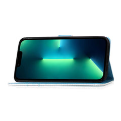 Colored Drawing Pattern Plain Weave Leather Phone Case