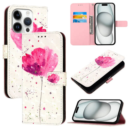 3D Painting Horizontal Flip Leather Phone Case, For iPhone 16 Pro, For iPhone 16 Plus, For iPhone 16