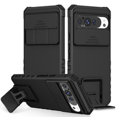 Stereoscopic Holder Sliding Camshield Phone Case, For Google Pixel 9 Pro XL, For Google Pixel 9 Pro, For Google Pixel 8 Pro