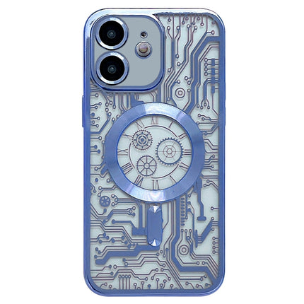 Electroplated Circuit Board Pattern MagSafe Phone Case, For iPhone 13, For iPhone 12, For iPhone 12 Pro Max