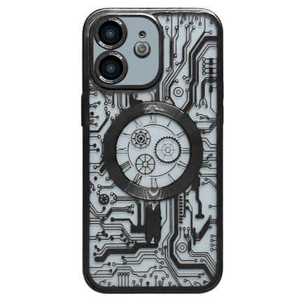 Electroplated Circuit Board Pattern MagSafe Phone Case, For iPhone 13, For iPhone 12, For iPhone 12 Pro Max