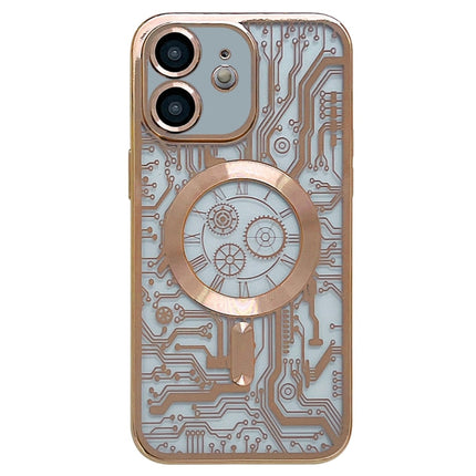 Electroplated Circuit Board Pattern MagSafe Phone Case, For iPhone 13, For iPhone 12, For iPhone 12 Pro Max