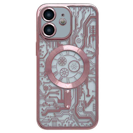 Electroplated Circuit Board Pattern MagSafe Phone Case, For iPhone 13, For iPhone 12, For iPhone 12 Pro Max