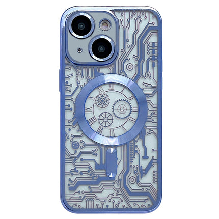 Electroplated Circuit Board Pattern MagSafe Phone Case, For iPhone 13, For iPhone 12, For iPhone 12 Pro Max