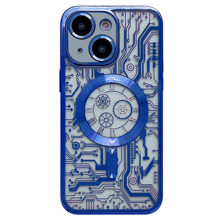 Electroplated Circuit Board Pattern MagSafe Phone Case, For iPhone 13, For iPhone 12, For iPhone 12 Pro Max