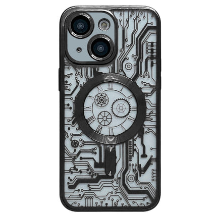 Electroplated Circuit Board Pattern MagSafe Phone Case, For iPhone 13, For iPhone 12, For iPhone 12 Pro Max