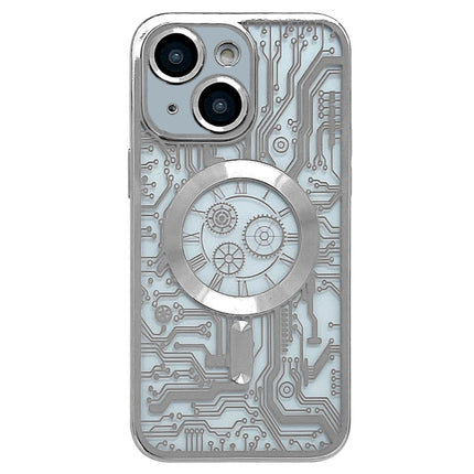 Electroplated Circuit Board Pattern MagSafe Phone Case, For iPhone 14 Plus, For iPhone 14, For iPhone 14 Pro