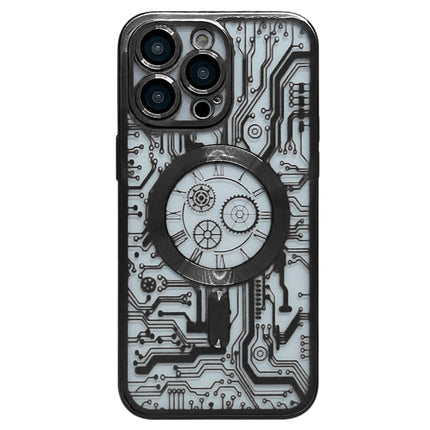 Electroplated Circuit Board Pattern MagSafe Phone Case, For iPhone 14 Plus, For iPhone 14, For iPhone 14 Pro