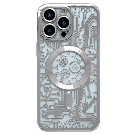Electroplated Circuit Board Pattern MagSafe Phone Case, For iPhone 14 Plus, For iPhone 14, For iPhone 14 Pro