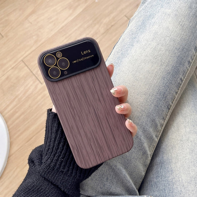 Wood Grain TPU Phone Case with Lens Film, For iPhone 11 Pro, For iPhone X / XS, For iPhone XR, For iPhone XS Max