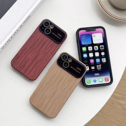 Wood Grain TPU Phone Case with Lens Film, For iPhone 13 Pro Max, For iPhone 13 Pro, For iPhone 13, For iPhone 12