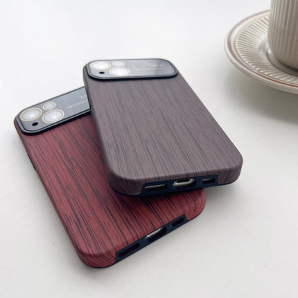 Wood Grain TPU Phone Case with Lens Film, For iPhone 14 Plus, For iPhone 14, For iPhone 14 Pro, For iPhone 14 Pro Max, For iPhone SE 2022 / 2020 / 8 / 7