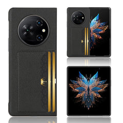 Litchi Texture Card Slots Back Cover Phone Case, For Tecno Phantom V Flip2, For Tecno Phantom V Fold2, For Tecno Phantom V Fold