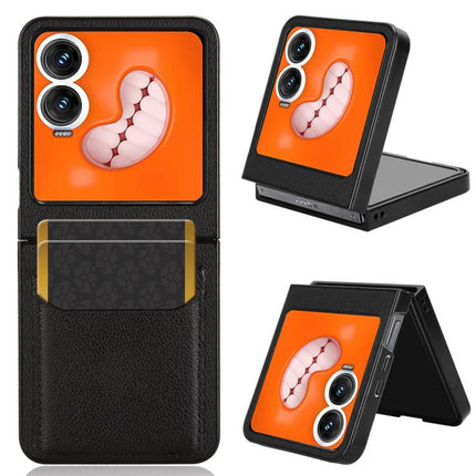 Litchi Texture Card Slots Back Cover Phone Case, For Tecno Phantom V Flip2, For Tecno Phantom V Fold2, For Tecno Phantom V Fold
