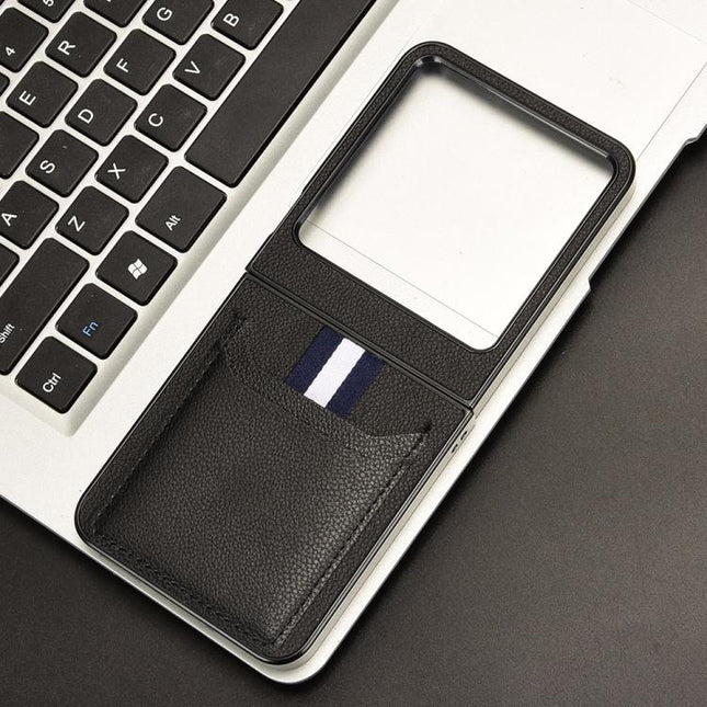 Litchi Texture Card Slots Back Cover Phone Case, For Tecno Phantom V Flip2, For Tecno Phantom V Fold2, For Tecno Phantom V Fold