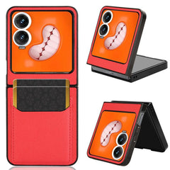 Litchi Texture Card Slots Back Cover Phone Case, For Tecno Phantom V Flip2, For Tecno Phantom V Fold2, For Tecno Phantom V Fold