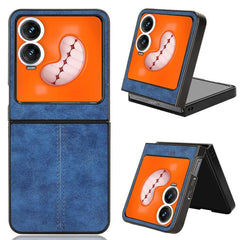 Cow Pattern Sewing Back Cover Phone Case, For Tecno Phantom V Flip2, For Tecno Phantom V Fold2, For Tecno Phantom V Flip, For Tecno Phantom V Fold