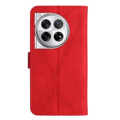 Stitching Embossed Leather Phone Case, For OnePlus 12 5G Global