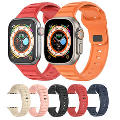 Dot Texture Fluororubber Watch Band, For Apple Watch 3 38mm, For Apple Watch 3 42mm, For Apple Watch 2 42mm, For Apple Watch 2 38mm