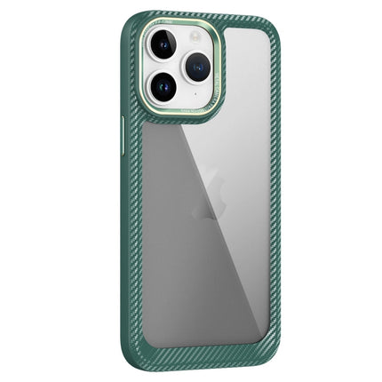 Carbon Fiber Transparent Back Panel Phone Case, For iPhone 11 Pro Max, For iPhone 11