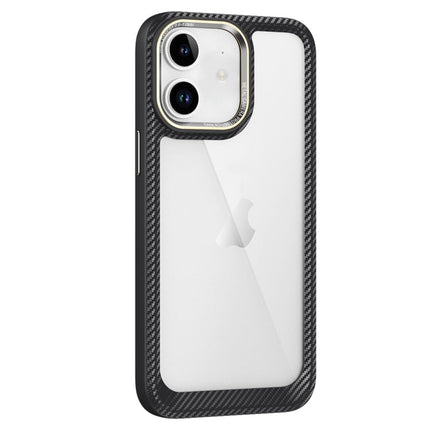 Carbon Fiber Transparent Back Panel Phone Case, For iPhone 13, For iPhone 12, For iPhone 12 Pro Max, For iPhone 12 Pro