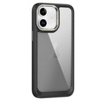 For iPhone 12 / Black + Transparent Black