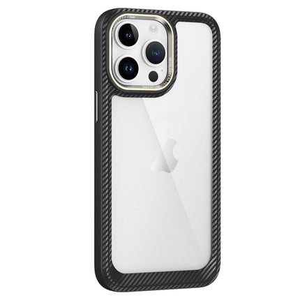 Carbon Fiber Transparent Back Panel Phone Case, For iPhone 13, For iPhone 12, For iPhone 12 Pro Max, For iPhone 12 Pro