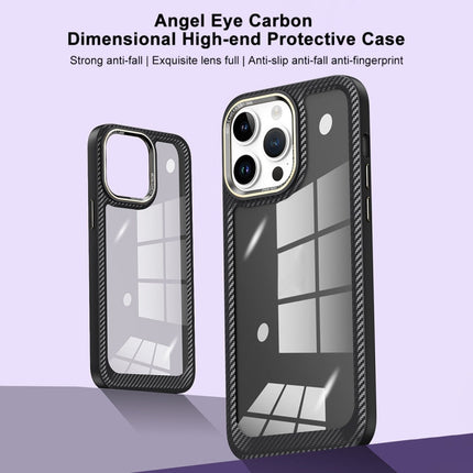 Carbon Fiber Transparent Back Panel Phone Case, For iPhone 11 Pro Max, For iPhone 11