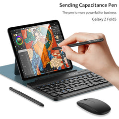 GKK Gear Adjustment Bluetooth Keyboard + Pen + Mouse + Case Set, For Samsung Galaxy Z Fold5