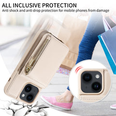 Crossbody Lanyard Zipper Wallet Leather Phone Case, For iPhone 14 Plus, For iPhone 14, For iPhone 14 Pro, For iPhone 14 Pro Max