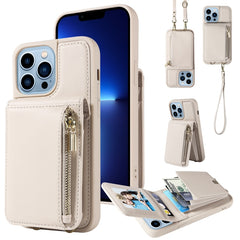 Crossbody Lanyard Zipper Wallet Leather Phone Case, For iPhone SE 2022/ 7 / 8, For iPhone 13 Pro Max, For iPhone 13 Pro, For iPhone 13