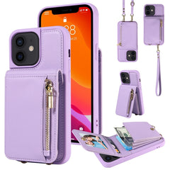 Crossbody Lanyard Zipper Wallet Leather Phone Case
