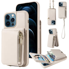 Crossbody Lanyard Zipper Wallet Leather Phone Case