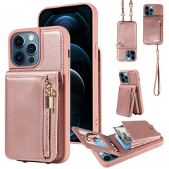 Crossbody Lanyard Zipper Wallet Leather Phone Case