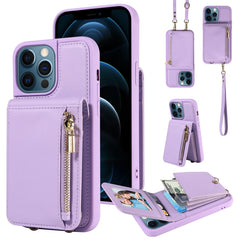 Crossbody Lanyard Zipper Wallet Leather Phone Case