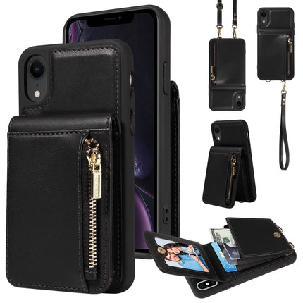 Crossbody Lanyard Zipper Wallet Leather Phone Case