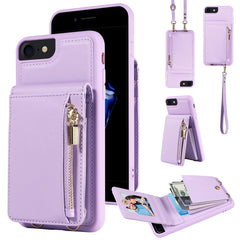 Crossbody Lanyard Zipper Wallet Leather Phone Case, For iPhone SE 2022/ 7 / 8, For iPhone 13 Pro Max, For iPhone 13 Pro, For iPhone 13