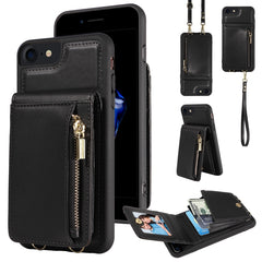 Crossbody Lanyard Zipper Wallet Leather Phone Case, For iPhone SE 2022/ 7 / 8, For iPhone 13 Pro Max, For iPhone 13 Pro, For iPhone 13