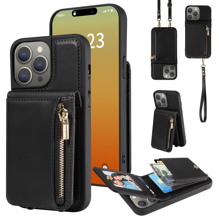 Crossbody Lanyard Zipper Wallet Leather Phone Case, For iPhone 16 Pro Max, For iPhone 16 Pro, For iPhone 16 Plus, For iPhone 16, For iPhone 15 Pro Max, For iPhone 15 Pro