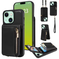 Crossbody Lanyard Zipper Wallet Leather Phone Case