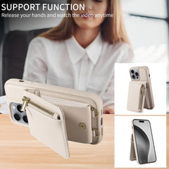 Crossbody Lanyard Zipper Wallet Leather Phone Case, For iPhone 16 Pro Max, For iPhone 16 Pro, For iPhone 16 Plus, For iPhone 16