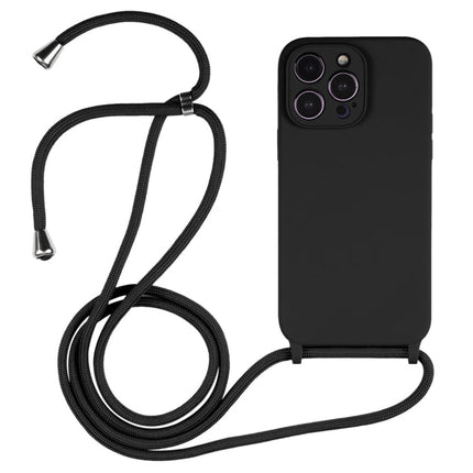 Crossbody Lanyard Liquid Silicone Case, For iPhone 16 Pro Max
