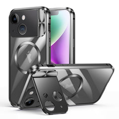 Large Window Holder MagSafe Magnetic Metal Phone Case, For iPhone 15 Pro Max, For iPhone 15 Pro, For iPhone 14, For iPhone 14 Pro, For iPhone 15