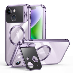 Large Window Holder MagSafe Magnetic Metal Phone Case, For iPhone 15 Pro Max, For iPhone 15 Pro, For iPhone 14, For iPhone 14 Pro, For iPhone 15